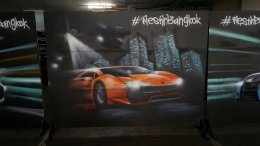 "Bangkok Drift Party" Graffiti