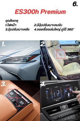 จุดสังเกตุรุ่นย่อย ES300h 2018-ปัจจุบัน