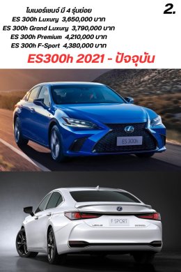 จุดสังเกตุรุ่นย่อย ES300h 2018-ปัจจุบัน