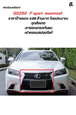 รุ่นย่อย GS ปี 2012-ปัจจุบัน มีกี่รุ่นย่อย