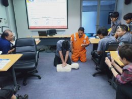 อบรมความปลอดภัยในการทำงานบริหารอาคารในพื้นที่อับอากาศ สำนักงานการบินไทยหลานหลวง
