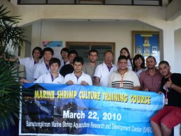 Marine shrimp culture training couse