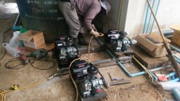บ่อบำบัดน้ำเสีย ใช้งาน Root Blower พร้อมหัวจานจ่ายอากาศ EPDM