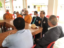 คณะทำงานโครงการ “สภาอุตสาหกรรมจังหวัดฉะเชิงเทรา ร่วมใจ พิทักษ์ความปลอดภัยในศาสนสถาน” เข้าร่วมตรวจสอบระบบไฟฟ้าตามโครงการฯ (วัดส่วนกลาง) 