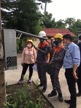 คณะทำงานโครงการ “สภาอุตสาหกรรมจังหวัดฉะเชิงเทรา ร่วมใจ พิทักษ์ความปลอดภัยในศาสนสถาน” เข้าร่วมตรวจสอบระบบไฟฟ้าตามโครงการฯ (วัดส่วนกลาง) 