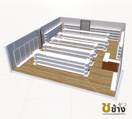 ร้านค้ามินิมาร์ท ขนาด 10 (กว้าง) x 12 (ลึก) เมตร