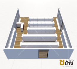 ร้านค้ามินิมาร์ท ขนาด 10 (กว้าง) x 12 (ลึก) เมตร
