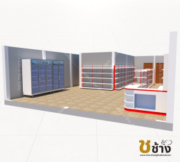 ร้านค้า ขนาด 8(กว้าง) x 12(ลึก) เมตร