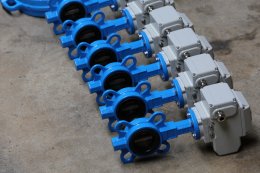 Butterfly Valve Wafer Type ประกอบมอเตอร์วาล์ว
