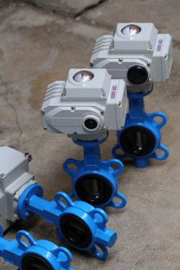 Butterfly Valve Wafer Type ประกอบมอเตอร์วาล์ว
