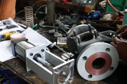 Globe valve + air cylinder