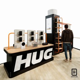 งานออกแบบร้านมือถือ ขาย-ซ่อม และอุปกรณ์ ครบวงจร HUG MOBILE  l บริการออกแบบ ผลิต และติดตั้งครบวงจร