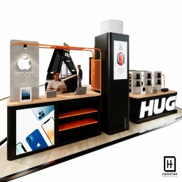 งานออกแบบร้านมือถือ ขาย-ซ่อม และอุปกรณ์ ครบวงจร HUG MOBILE  l บริการออกแบบ ผลิต และติดตั้งครบวงจร