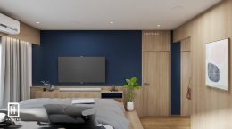 งานออกแบบห้องนอนบ้านพัก ห้อง Master Bedroom & Walk in Closet  l บริการออกแบบ ผลิต และติดตั้งครบวงจร