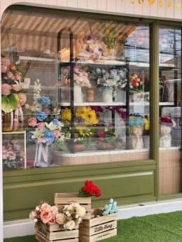 [งานผลิตจริง] ร้านขายดอกไม้ ร้าน FEELING FLOWERY รามอินทรา-กทมฯ l บริการออกแบบ ผลิต และติดตั้งครบวงจร