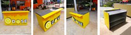 [ภาพงานผลิตจริงและงานออกแบบ] เคาน์เตอร์ร้าน DOSE Lemon&Honey ขนาด 1.4 x 0.8 เมตร  l บริการออกแบบ ผลิต และติดตั้งครบวงจร