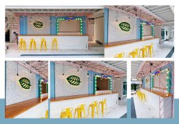 งานออกแบบคอกเทลบาร์ Cocktail Bar เครื่องดื่มประเภทใบกระท่อม Teletommies  l บริการออกแบบ ผลิต และติดตั้งครบวงจร