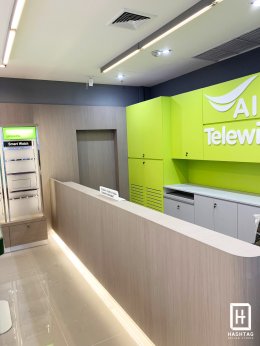 ออกแบบร้านขายโทรศัพท์ งานออกแบบร้านซ่อมโทรศัพท์มือถือ AIS Shop  l บริการออกแบบ ผลิต และติดตั้งครบวงจร