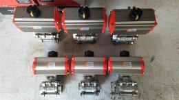 Ball valve 3PC ประกอบหัวขับลม