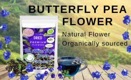 Butterfly pea flower whole dried premium 5.29 oz 