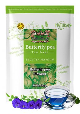 Butterfly pea Loose 30 Tea bags (Pack of 1)