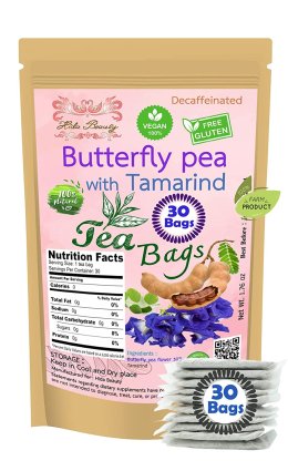 Butterfly pea flower with dried Tamarind 30 Tea bags