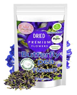 Butterfly pea flower whole dried premium 5.29 oz 