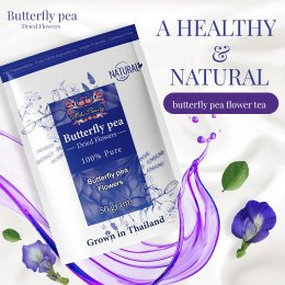 Butterfly pea Flowers 1.76oz Floral Flora for Gift Premium Clitoria Ternatea Dried whole flowers Wonderful Beautiful Color Tea Sourced from Thailand