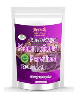 Kaempferria Parviflora Root Powder Capsules Black Ginger (100 Capsules)