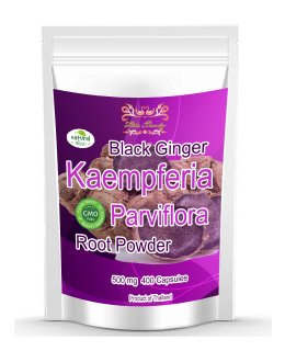 Kaempferria Parviflora Root Powder Capsules Black Ginger (400 Capsules)