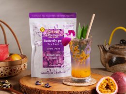 Butterfly pea flower tea 30 tea bags for gift Gluten Free Vegan Natural colors food blue purple violet bakery pasta cocktail rice funness party Sourced from Thailand
