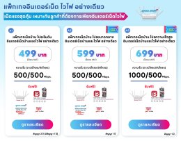 โปรเน็ตบ้านทรู  อินเตอร์เน็ต อย่างเดียว เริ่มต้น 499