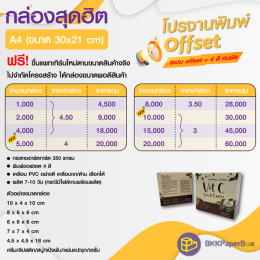 โปรโมชั่น งานพิมพ์ offset  ขนาด A4