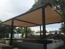 ผ้าใบคลุมสระว่ายน้ำ งานบ้านพักอาศัย