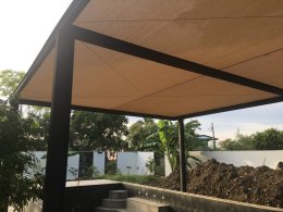 ผ้าใบคลุมสระว่ายน้ำ งานบ้านพักอาศัย