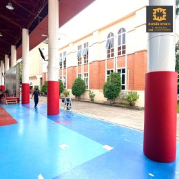 เบาะหุ้มเสากันกระแทก ภายในโรงเรียน  