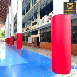 เบาะหุ้มเสากันกระแทก ภายในโรงเรียน  