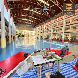 เบาะหุ้มเสากันกระแทก ภายในโรงเรียน  