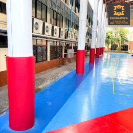 เบาะหุ้มเสากันกระแทก ภายในโรงเรียน  