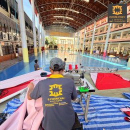 เบาะหุ้มเสากันกระแทก ภายในโรงเรียน  