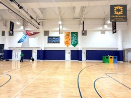 เบาะติดผนังกันกระแทกโรงยิม รร.นานาชาติ Wall Padding for gym