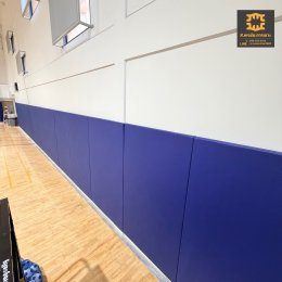 เบาะติดผนังกันกระแทกโรงยิม รร.นานาชาติ Wall Padding for gym