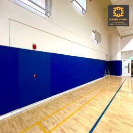เบาะติดผนังกันกระแทกโรงยิม รร.นานาชาติ Wall Padding for gym