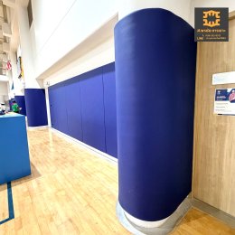 เบาะติดผนังกันกระแทกโรงยิม รร.นานาชาติ Wall Padding for gym