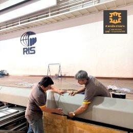 เคสจริง: เบาะหุ้มเสาและเบาะติดผนังกันกระแทกโรงยิม  Ruamrudee International School  (RIS)
