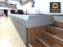 เคสจริง: เบาะหุ้มเสาและเบาะติดผนังกันกระแทกโรงยิม  Ruamrudee International School  (RIS)