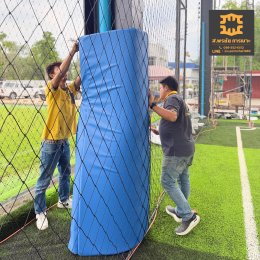 รับทำเบาะหุ้มเสาสนามฟุตบอล