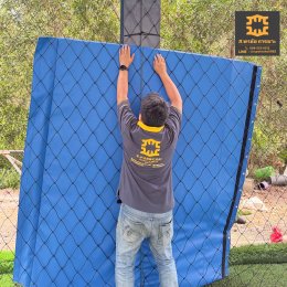 รับทำเบาะหุ้มเสาสนามฟุตบอล