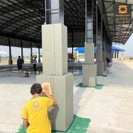 เบาะหุ้มเสากันกระแทก สนามกีฬา  