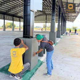 เบาะหุ้มเสากันกระแทก สนามกีฬา  